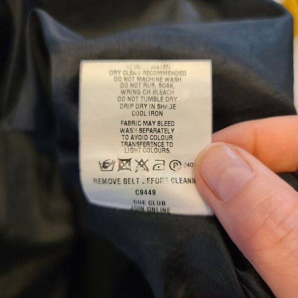 Cue Australia A-Line Dress Zip Front Sleeveless Pockets Navy Jacquard AU 8/ US 6 - Picture 11 of 11